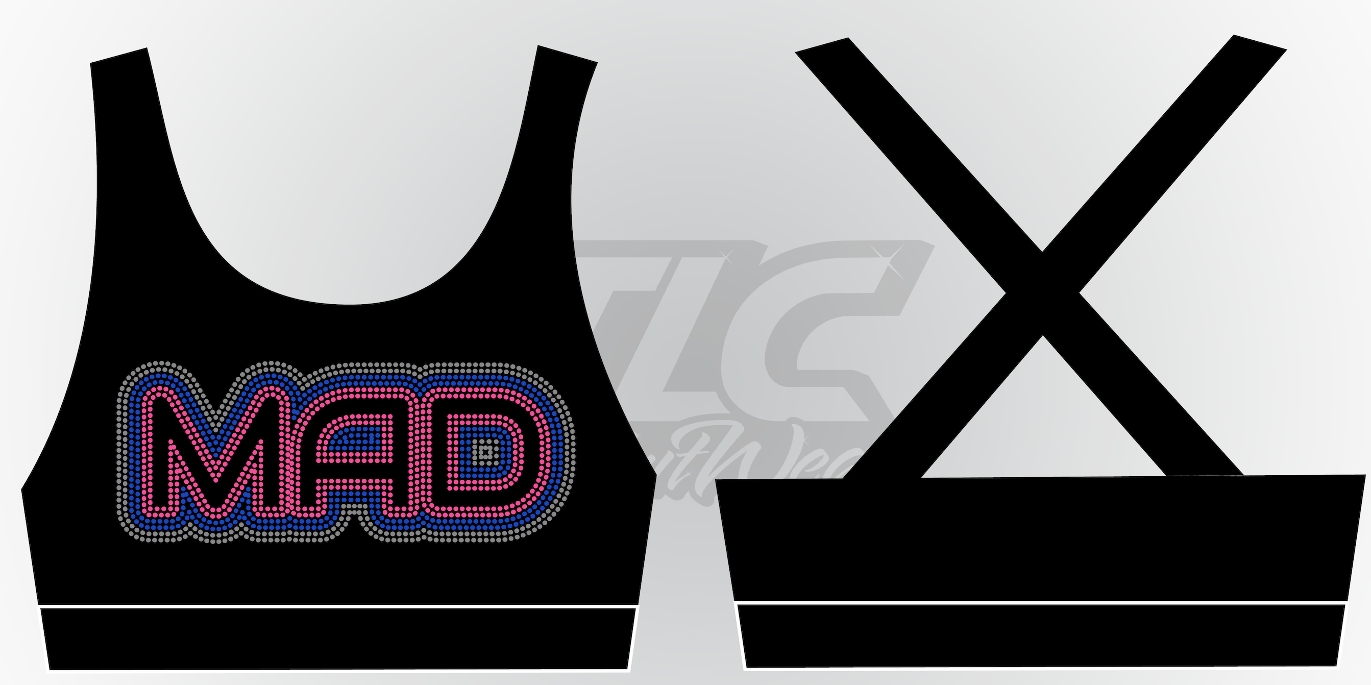 MAD Rhinestone Crop Top